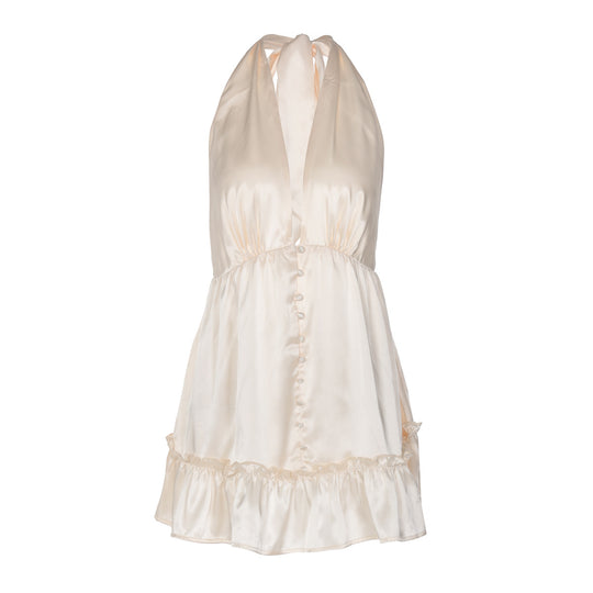 Damen Elegantes Top mit tiefem V-Ausschnitt und Rüschendetails R&B