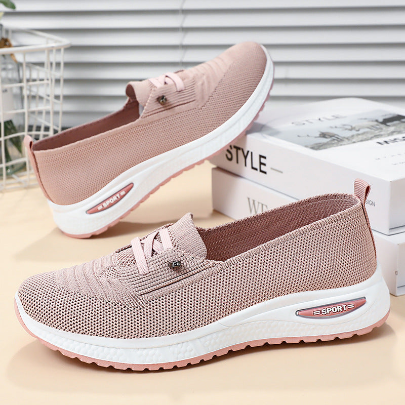 Damen Sportliche Sneaker mit elastischem Strick-Obermaterial und dämpfender Sohle
