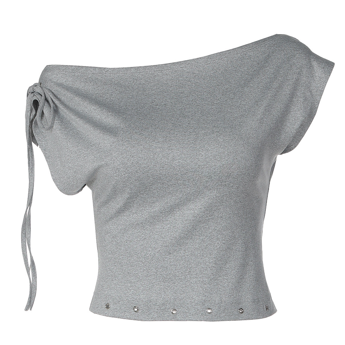 Damen trendiges Crop-Top mit schulterfreier Gestaltung R&B