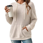 Damen Kapuzenpullover mit strukturiertem Design und praktischen Eingrifftaschen R&B
