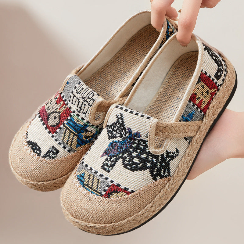 Damen Bequeme Textil-Slipper mit einzigartigem Design R&B