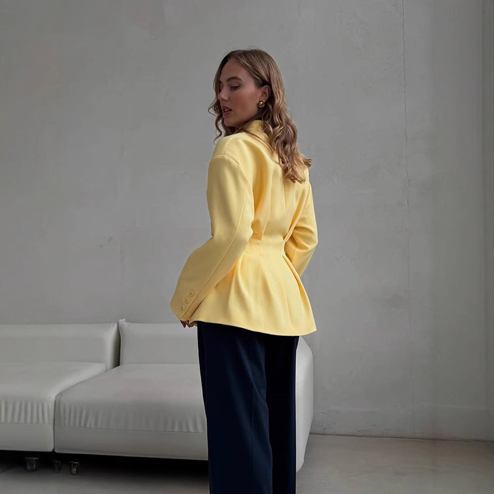 Damen Blazer mit tailliertem Schnitt und eleganten Knopfdetails R&B