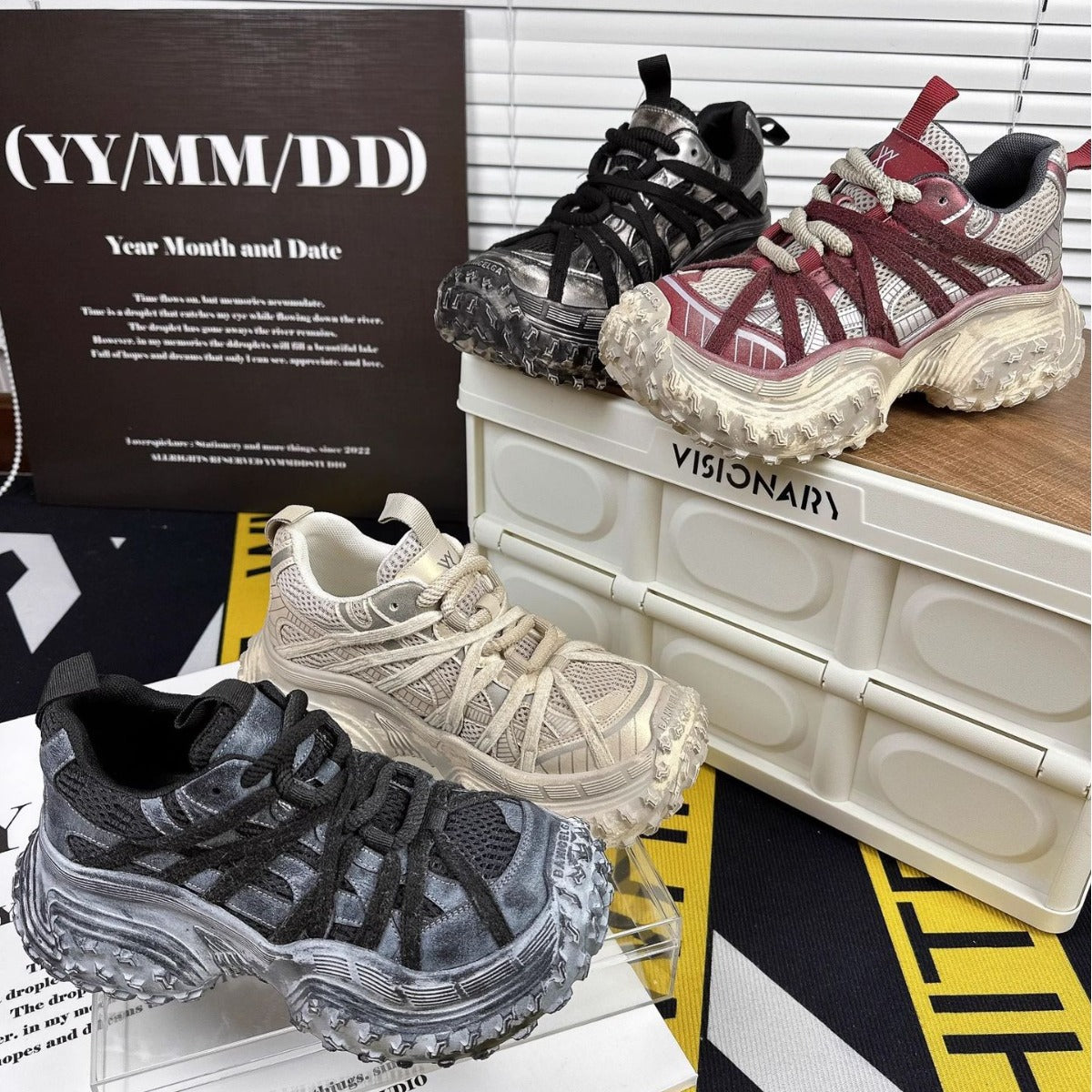 Damen Outdoor-Sneaker mit rutschfester Sohle und atmungsaktiver Konstruktion R&B