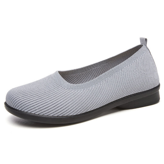 Damen Komfortable Ballerinas mit atmungsaktiver Strickoberfläche R&B