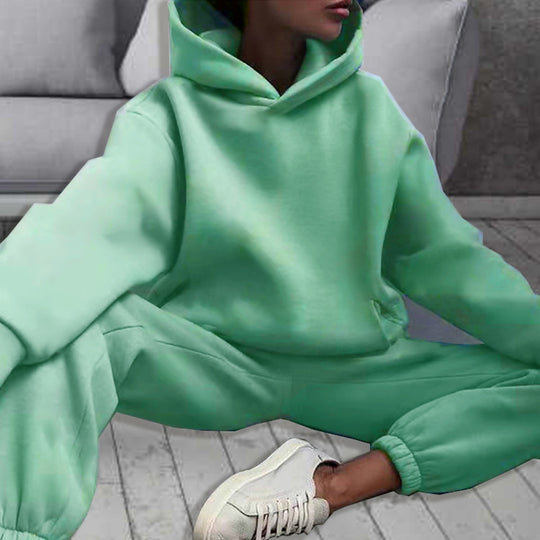 Damen modisches Oversize-Hoodie-Set mit lässigem Schnitt und elastischem Bund R&B