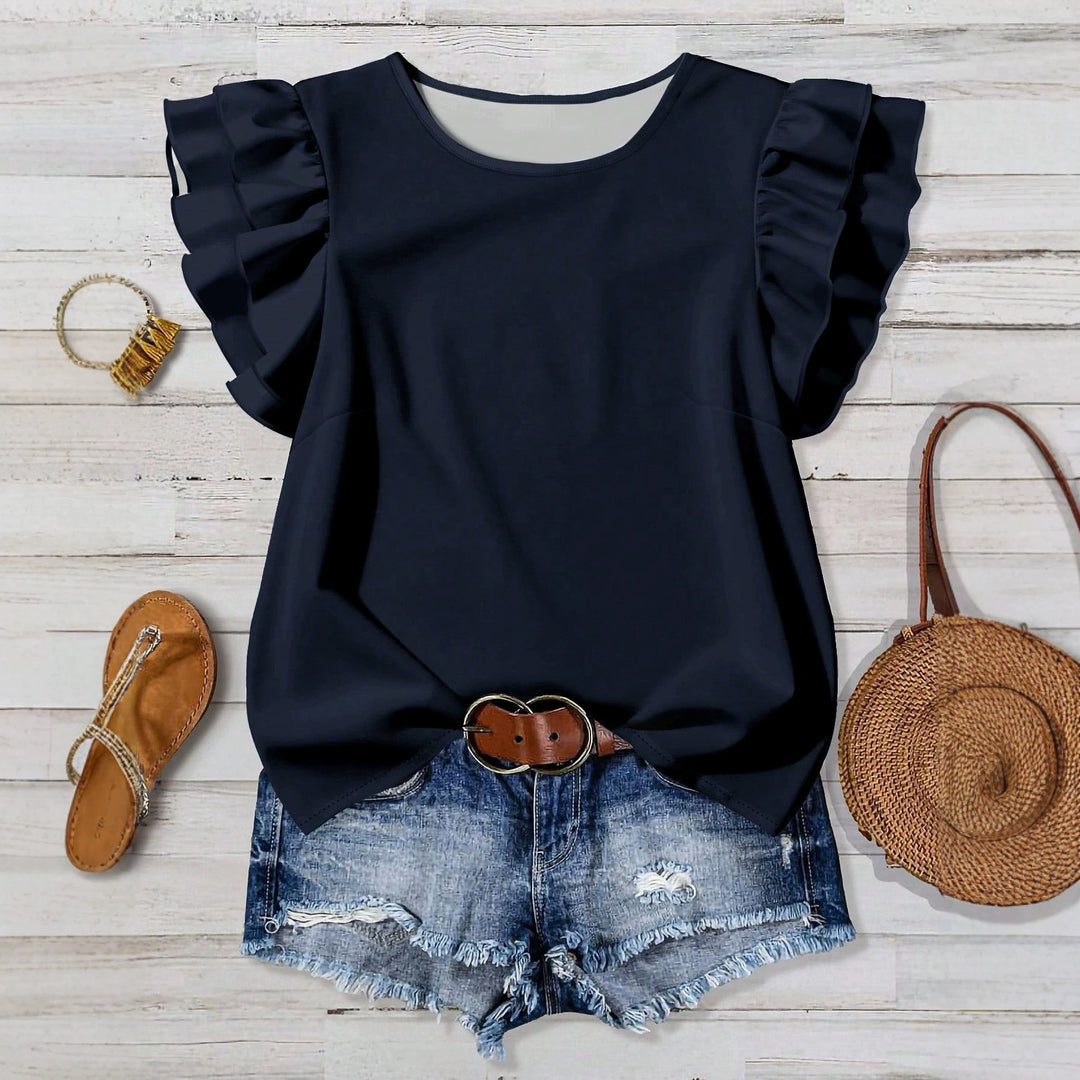 Damen Elegante Bluse mit Rüschendetails R&B