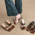 Damen Elegante Slingback-Sandalen mit modischem Riemen und komfortablem Absatz R&B