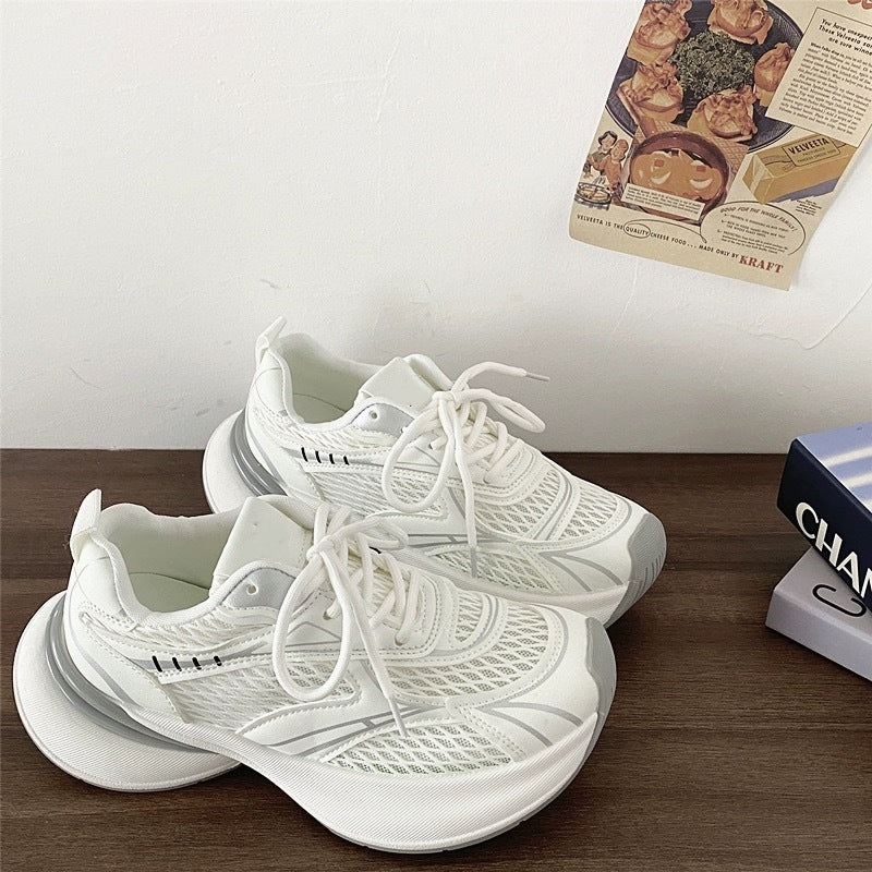 Damen Sportliche Sneakers mit atmungsaktiver Mesh-Struktur und stoßdämpfender Sohle R&B