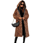 Damen Übergroße Kuscheljacke mit Leopardenmuster R&B