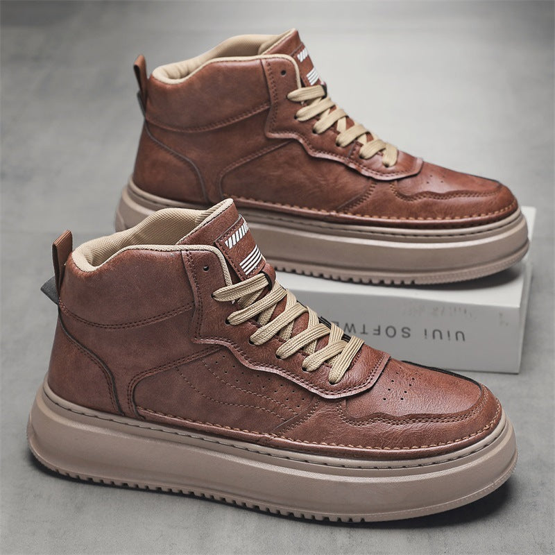 Damen Sportliche Leder Sneakers R&B