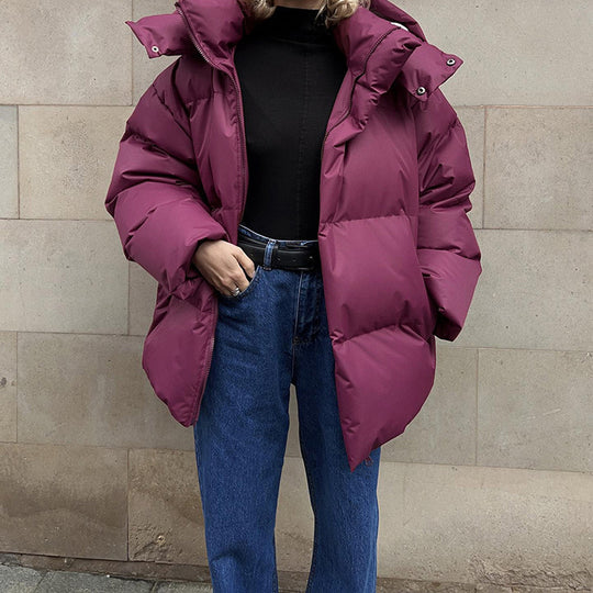 Damen Pufferjacke mit hohem Kragen und seitlichen Eingrifftaschen R&B