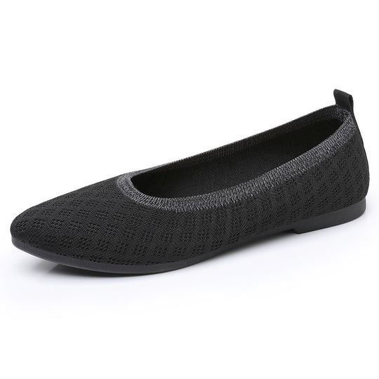 Damen Elegante und bequeme Ballerinas mit atmungsaktivem Strickdesign R&B