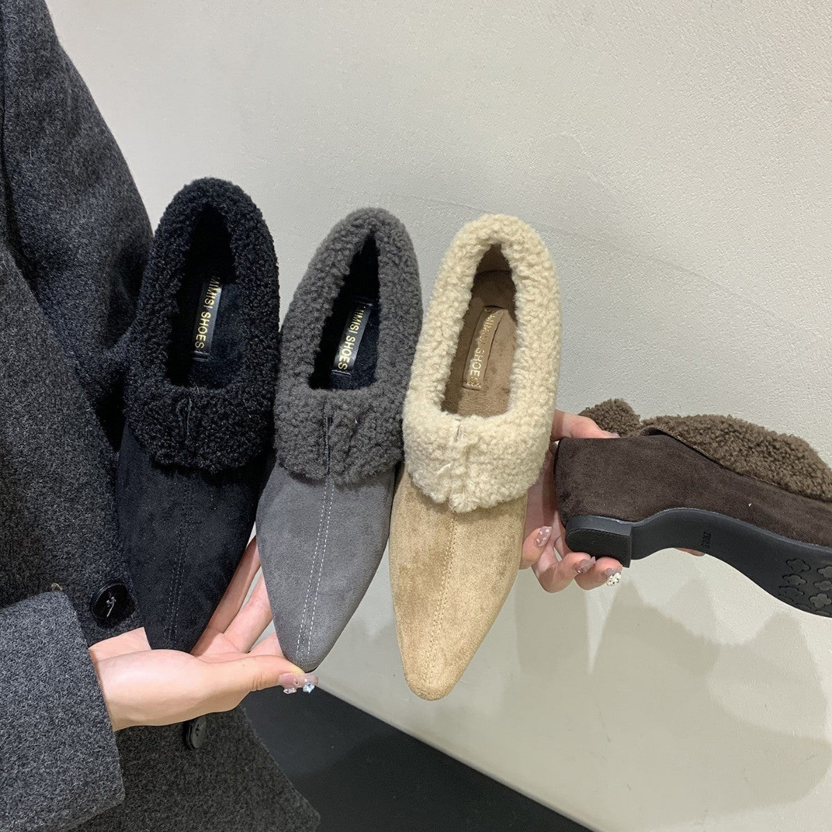 Damen Stiefeletten mit kuscheligem Kunstfellkragen und eleganter Form R&B