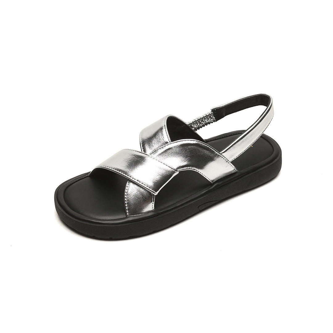 Damen bequeme Riemensandalen mit flexiblem Fußbett und anpassbarem Riemen R&B