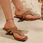 Damen Wedge-Sandalen mit R&Brnem Riemendesign und komfortabler Fußbettung R&B