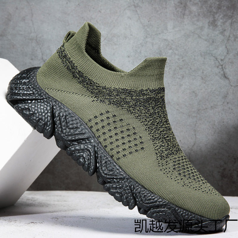 Damen Strick-Sneaker mit hohem Kragen und rutschfester Sohle R&B