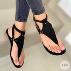 Damen Fußfreundliche Zehentrenner-Sandalen mit akzentuiertem Riemendesign R&B