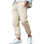Herren nan tapered Sweat-Jogger mit elastischem Bund, Kordelzug und eingeschlossenen Bündchen R&B