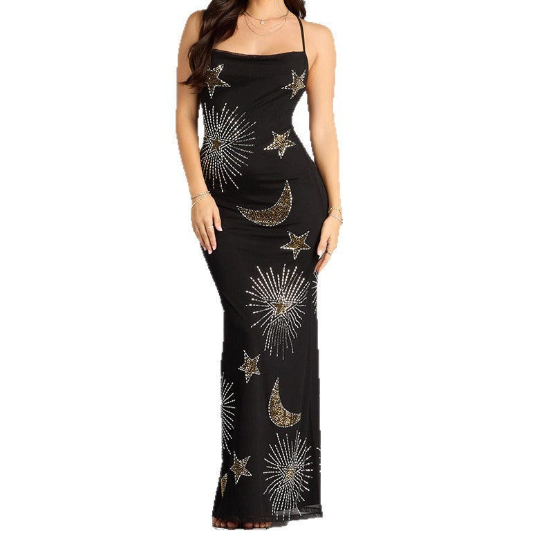Damen Glamouröses Abendkleid mit schimmernden Pailletten und fantasievollem Design R&B