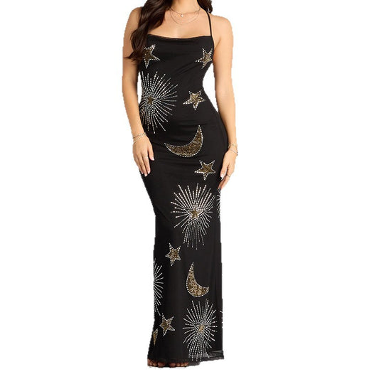 Damen Glamouröses Abendkleid mit schimmernden Pailletten und fantasievollem Design R&B
