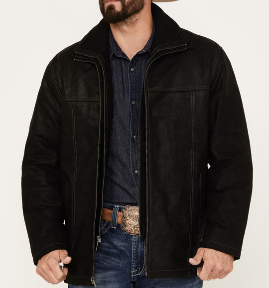 Herren vielseitige und robuste Wildlederjacke mit funktionalen Taschen R&B