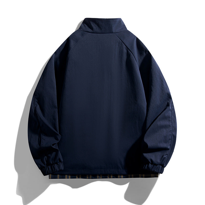 Herren lässige Übergangsjacke mit hohem Kragen und praktischen Reißverschlusstaschen R&B