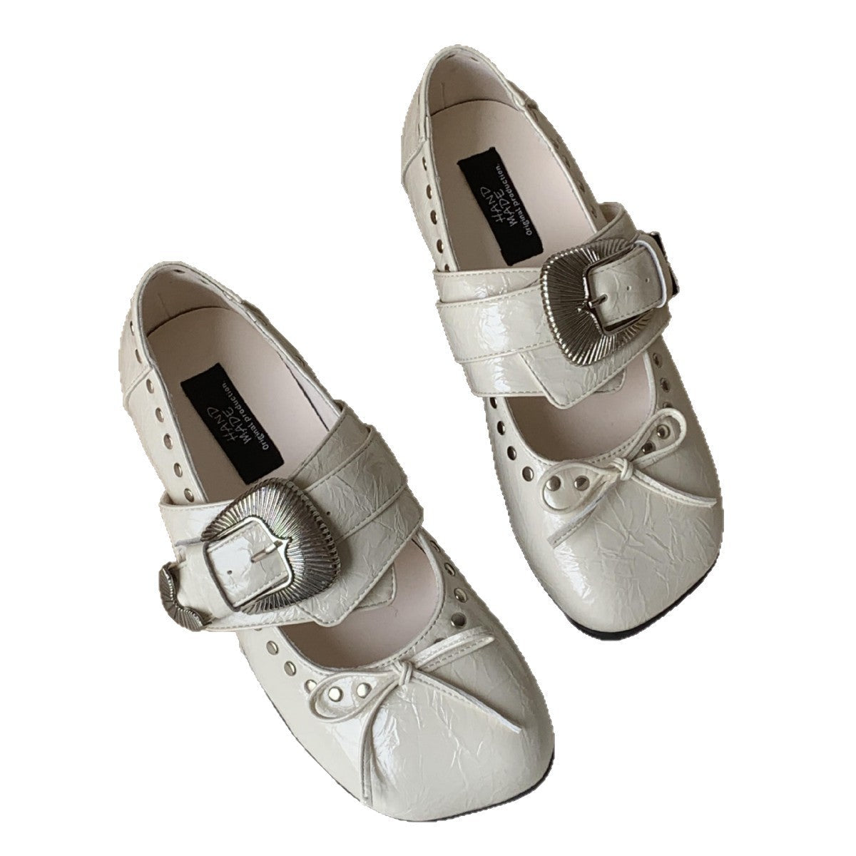 Damen elegante Ballerinas mit hochwertiger Schnalle R&B