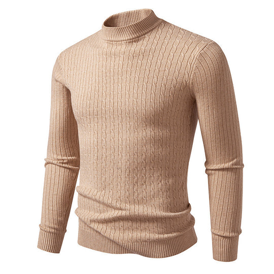 Herren Rollkragenpullover aus strukturiertem Strickmaterial R&B