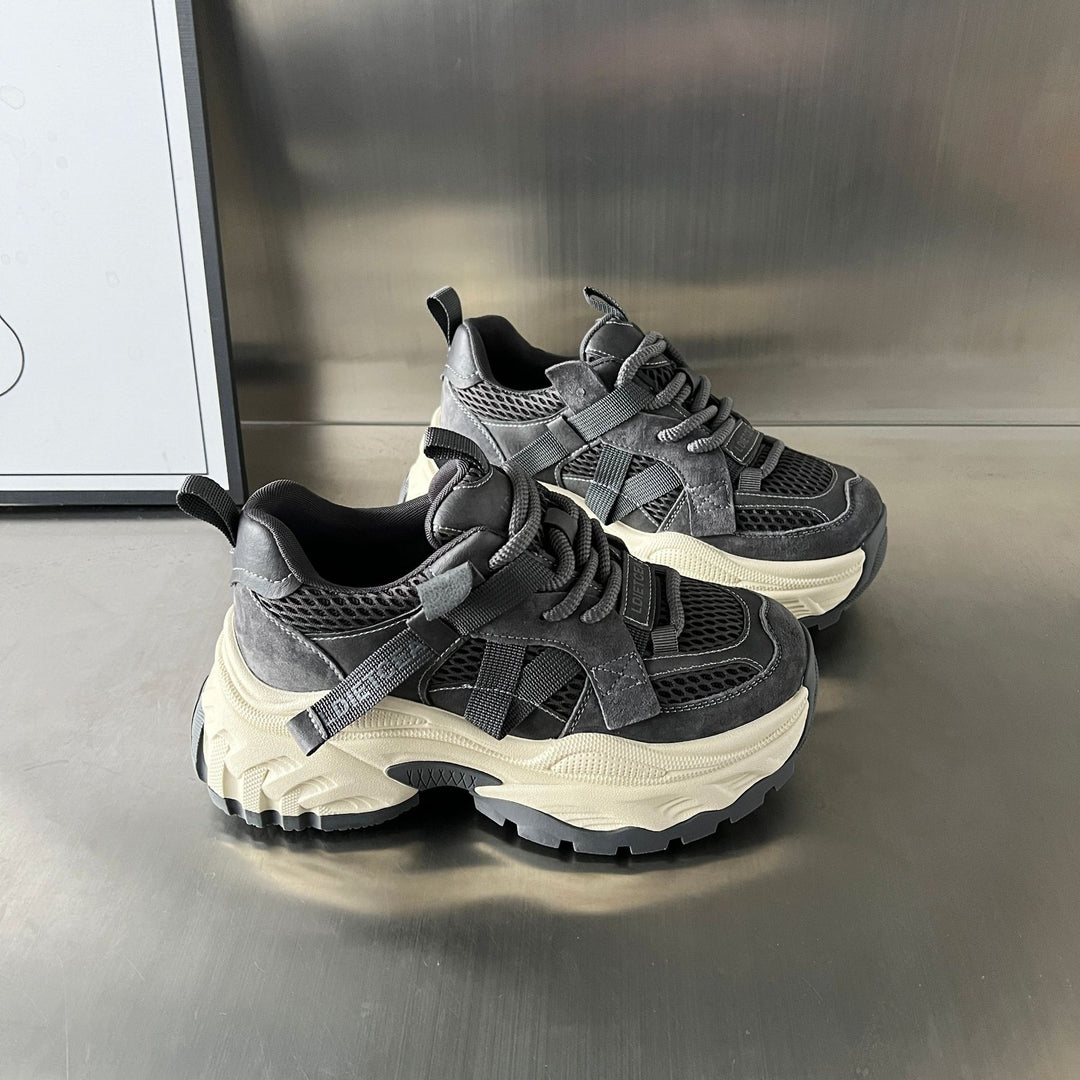 Damen Sportliche Chunky Sneakers mit atmungsaktiver Mesh-Oberfläche und stabiler Sohle R&B