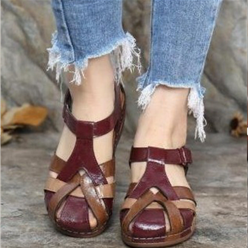 Damen Wedge-Sandalen mit verstellbarem Riemen und atmungsaktivem Obermaterial