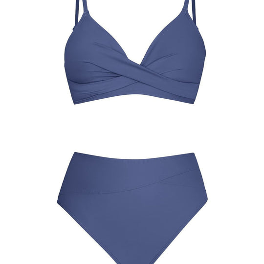 Damen Hochtailliertes Wickel-Bikini-Set R&B