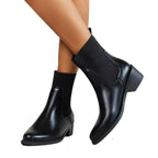 Damen Stiefeletten mit elastischem Schaft und komfortablem Blockabsatz R&B