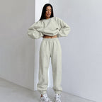 Damen Oversized Sweatshirt und Jogginghose Set R&B