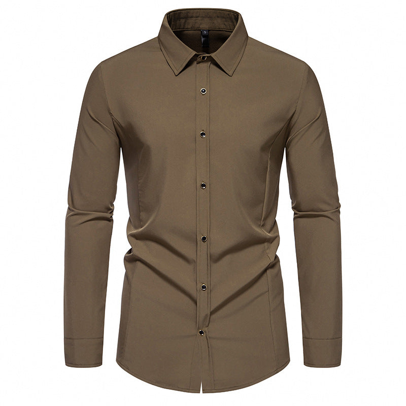 Herren modisches Langarmhemd mit elegantem Schnitt R&B