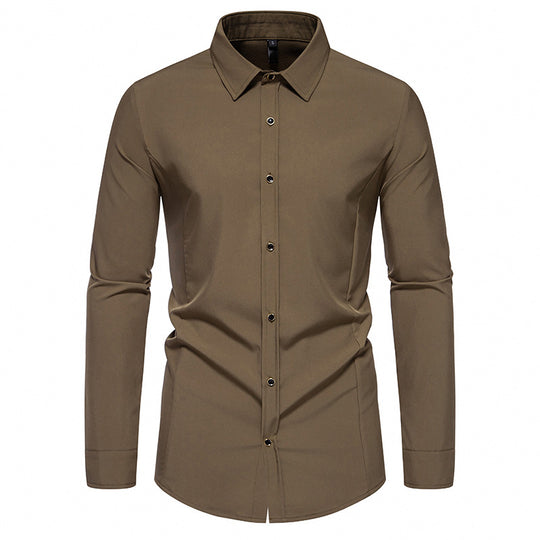 Herren modisches Langarmhemd mit elegantem Schnitt R&B