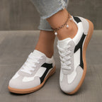 Damen sportliche Sneakers im Retro-Stil mit atmungsaktiver Oberflächenstruktur und rutschfester Sohle R&B
