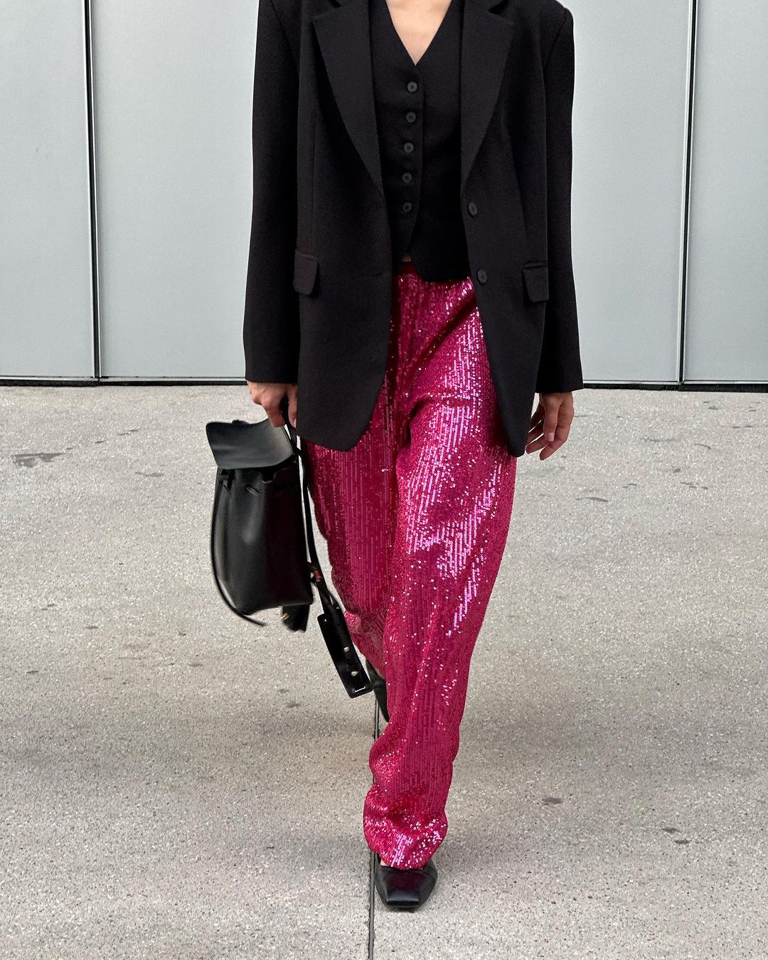 Damen Glitzernde Palazzo-Hose R&B