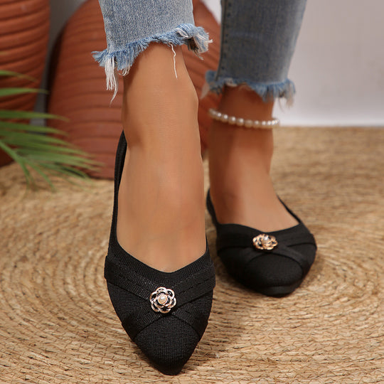 Damen Ballerinas mit dekorativem Schmuckdetail R&B