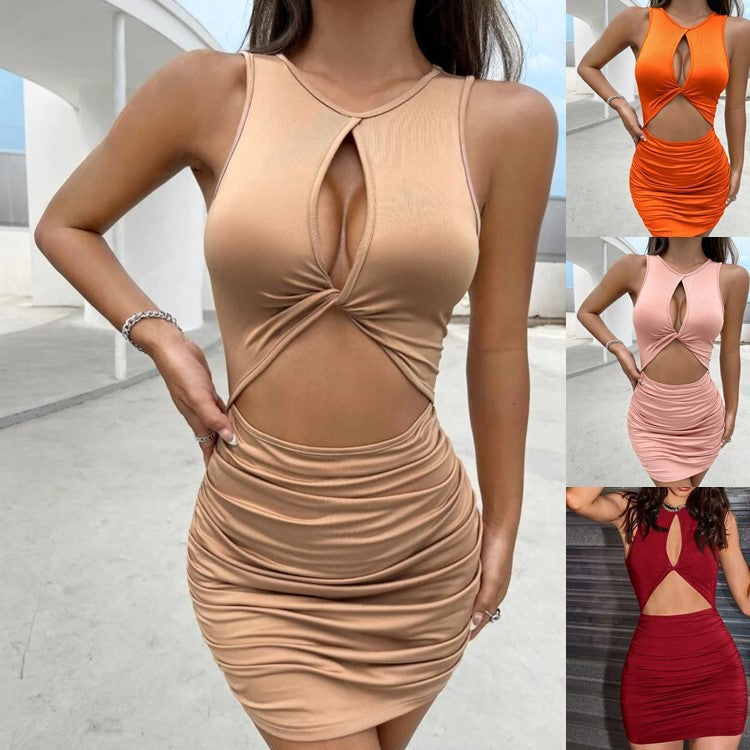 Damen Figurbetontes Minikleid mit Cut-Out-Details R&B