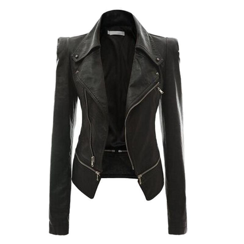 Damen jacke mit asymmetrischem Reißverschluss und stilvollen Zipper-Details R&B
