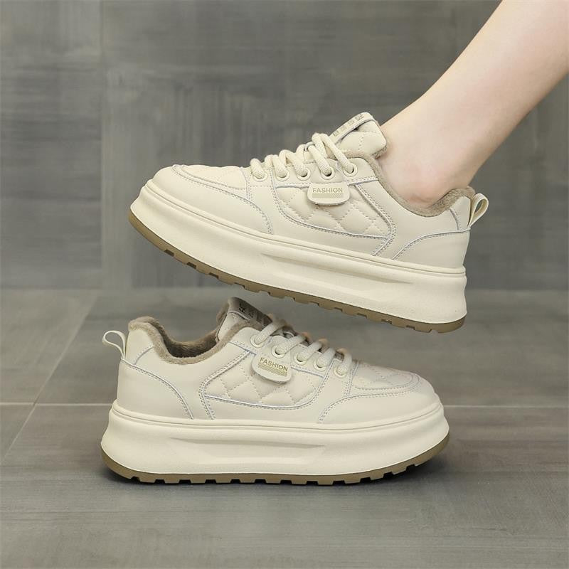 Damen Modische Sneakers mit wärmendem Fleecefutter und rutschfester Sohle R&B