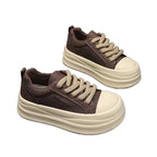 Damen modische Sneaker mit kontrastierender Sohle und elastischem Schnürsystem R&B