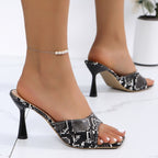 Damen Slingback-High-Heels mit buntem Perlenmuster und eleganter Absatzhöhe R&B