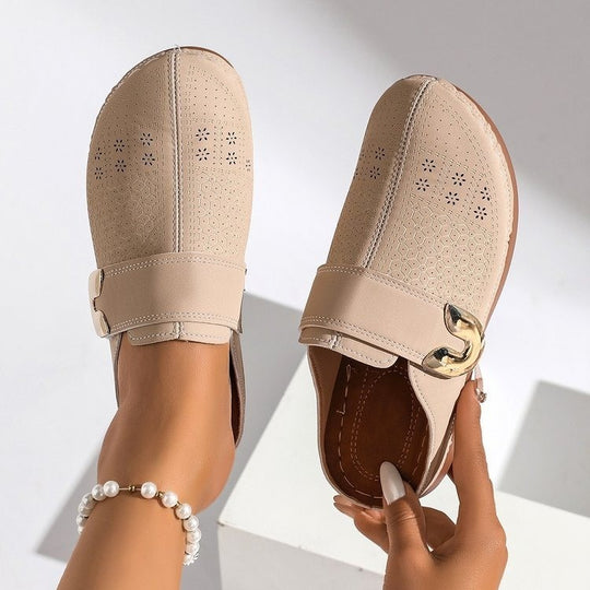 Damen Komfortable Clogs mit modischem Riemendetail R&B