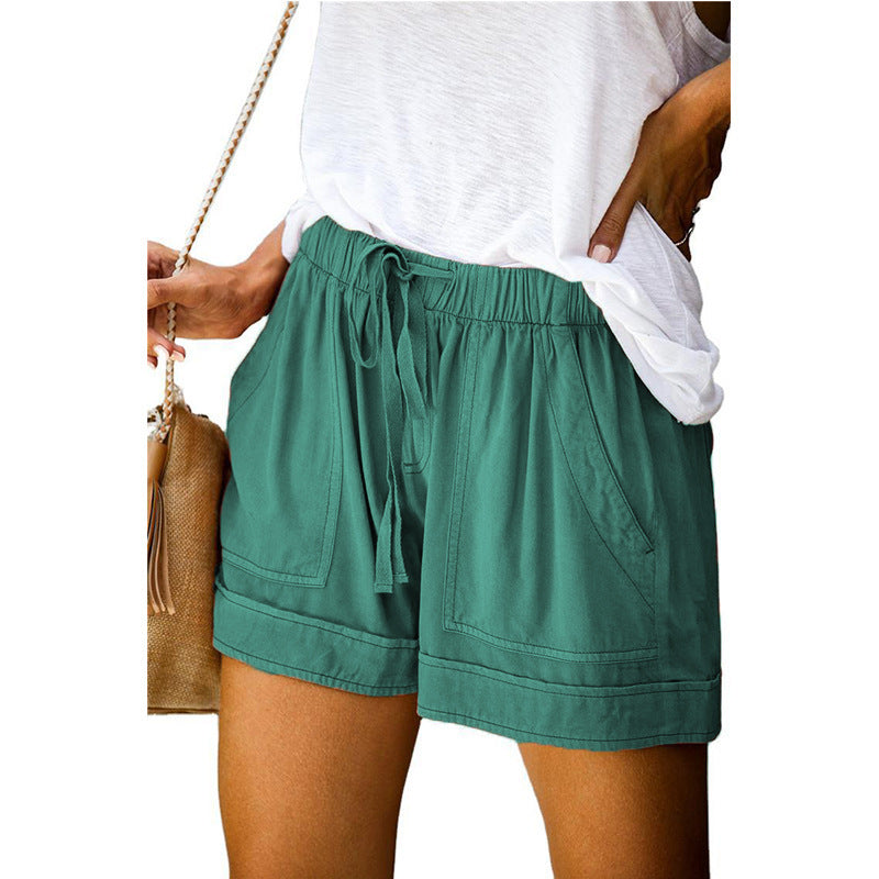 Damen Bequeme Sommer-Shorts mit elastischem Bund und praktischen Taschen R&B