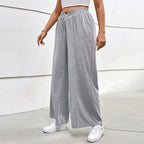 Damen weit geschnittene Freizeithose mit elastischem Bund und Cross-Over-Design R&B