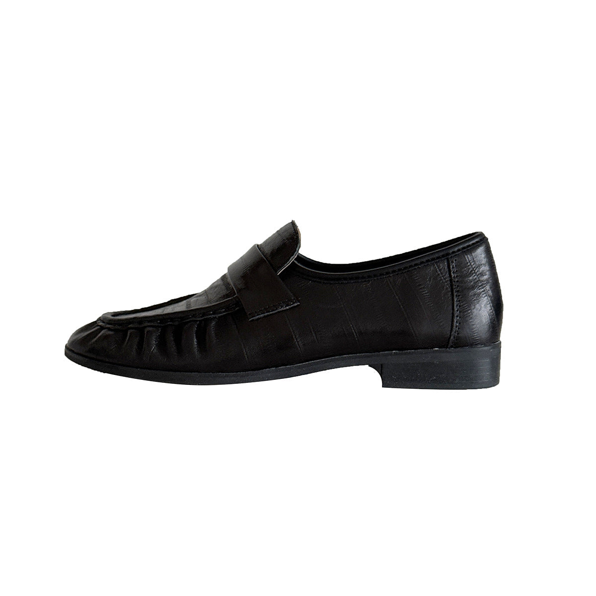Damen Elegante Mokassins aus hochwertigem Leder mit raffiniertem Falten-Design R&B