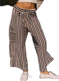 Damen gestreifte Weitbein-Hosen R&B