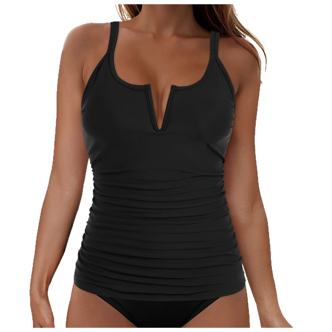 Damen Tankini-Oberteil mit figurumspielendem Design und tiefem V-Ausschnitt R&B