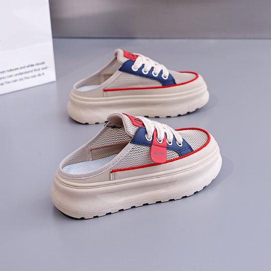 Damen Leichte Slip-On Sneakers mit atmungsaktiver Mesh-Oberfläche und dekorativem Detail R&B